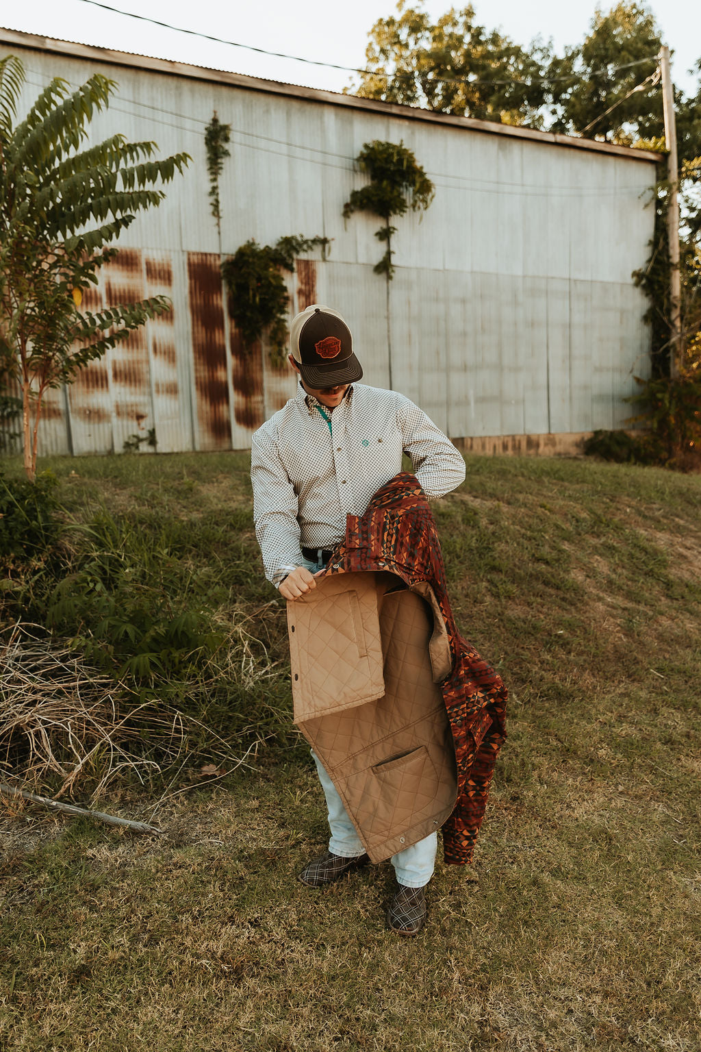 Light Weight Reversible Jacket - Clay