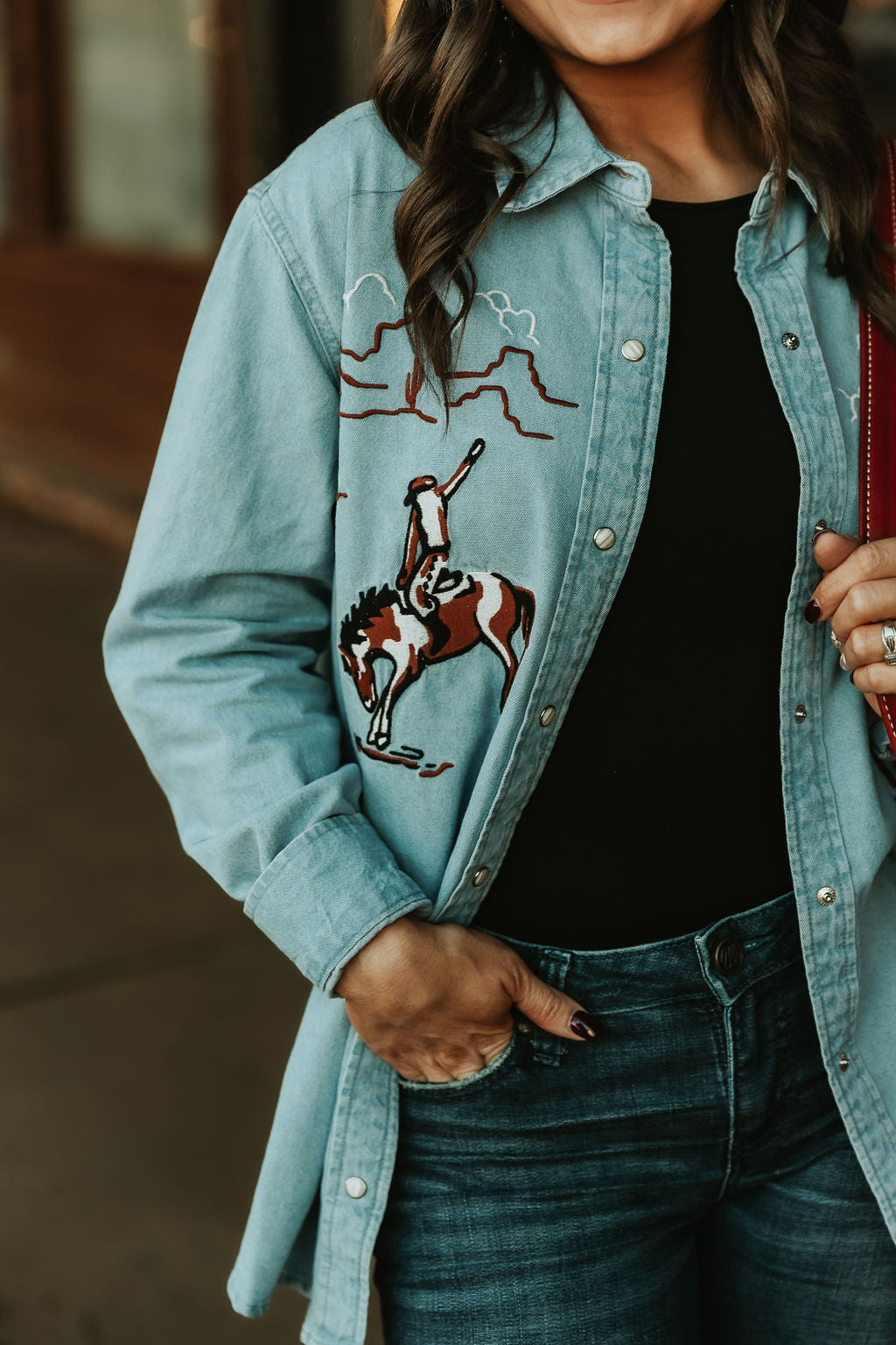 Retro Bronc Denim Shirt