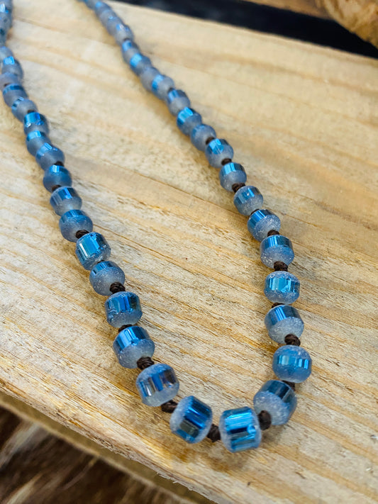 Light Denim Blue Necklace