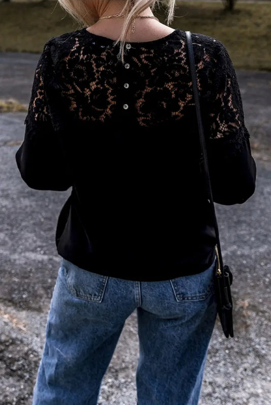 Lace Top- Black