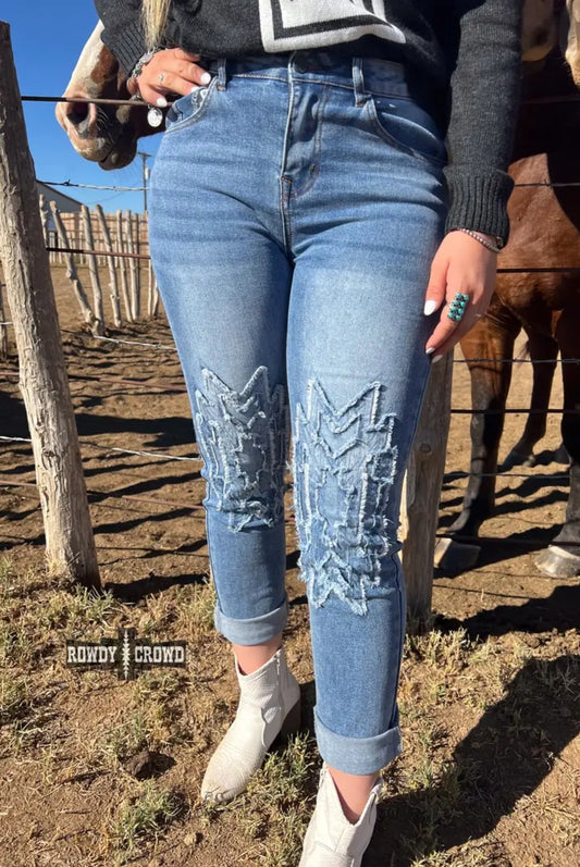 Aztec Patch Jeans