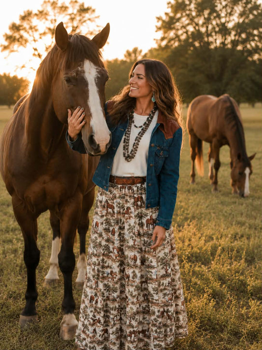 Rustic Roamer Maxi Skirt