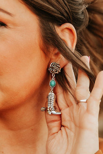 Boots & Roses Earrrings