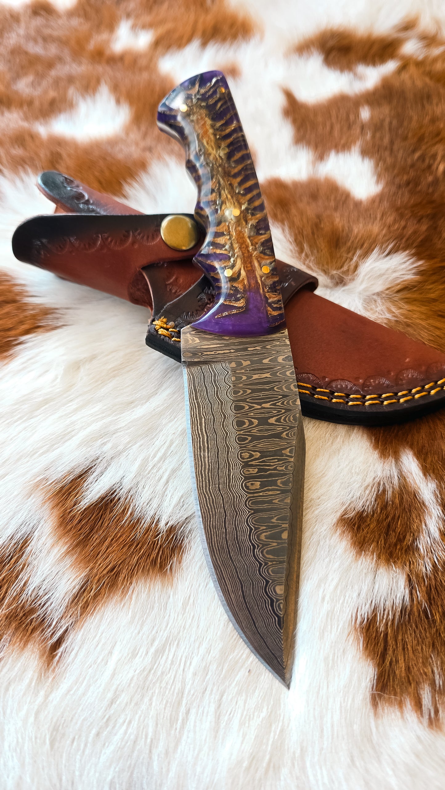 Purple Pinecone Knife