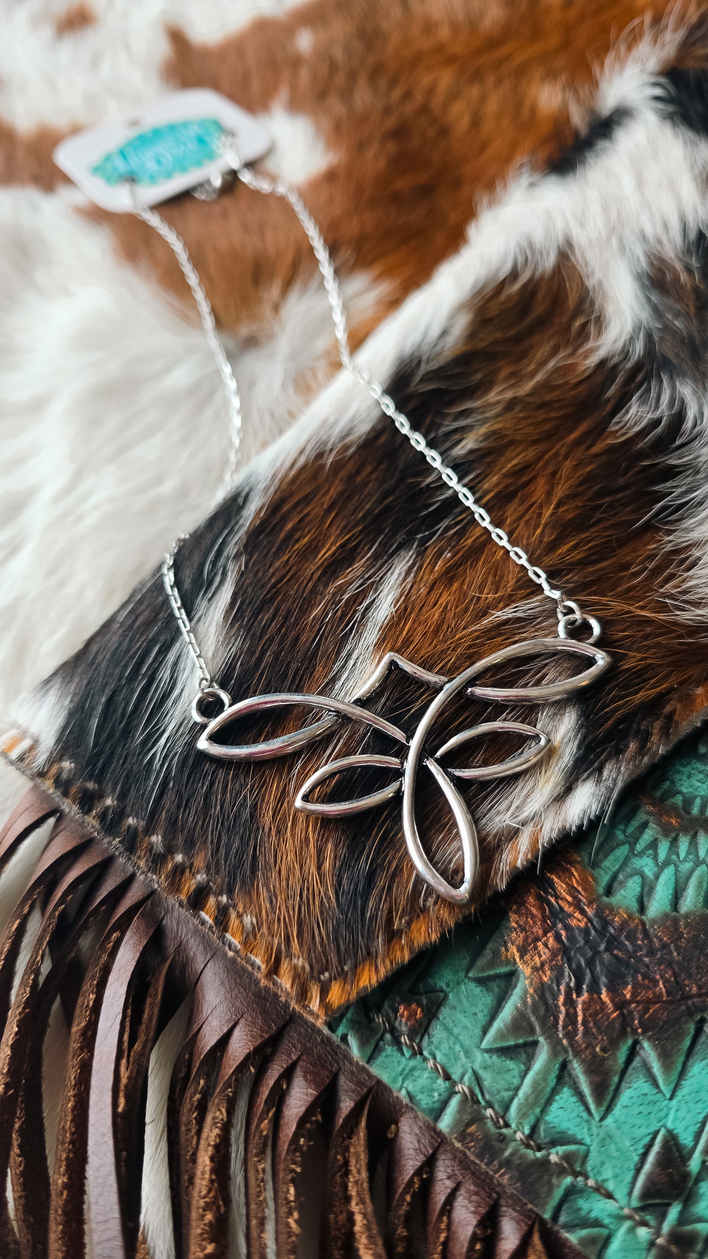 Boot Stitch Pendant Necklace