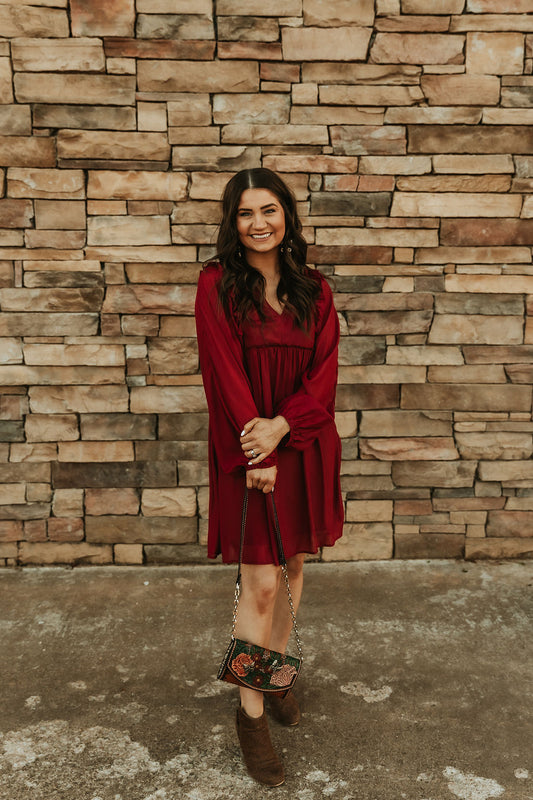 Burgundy Dress