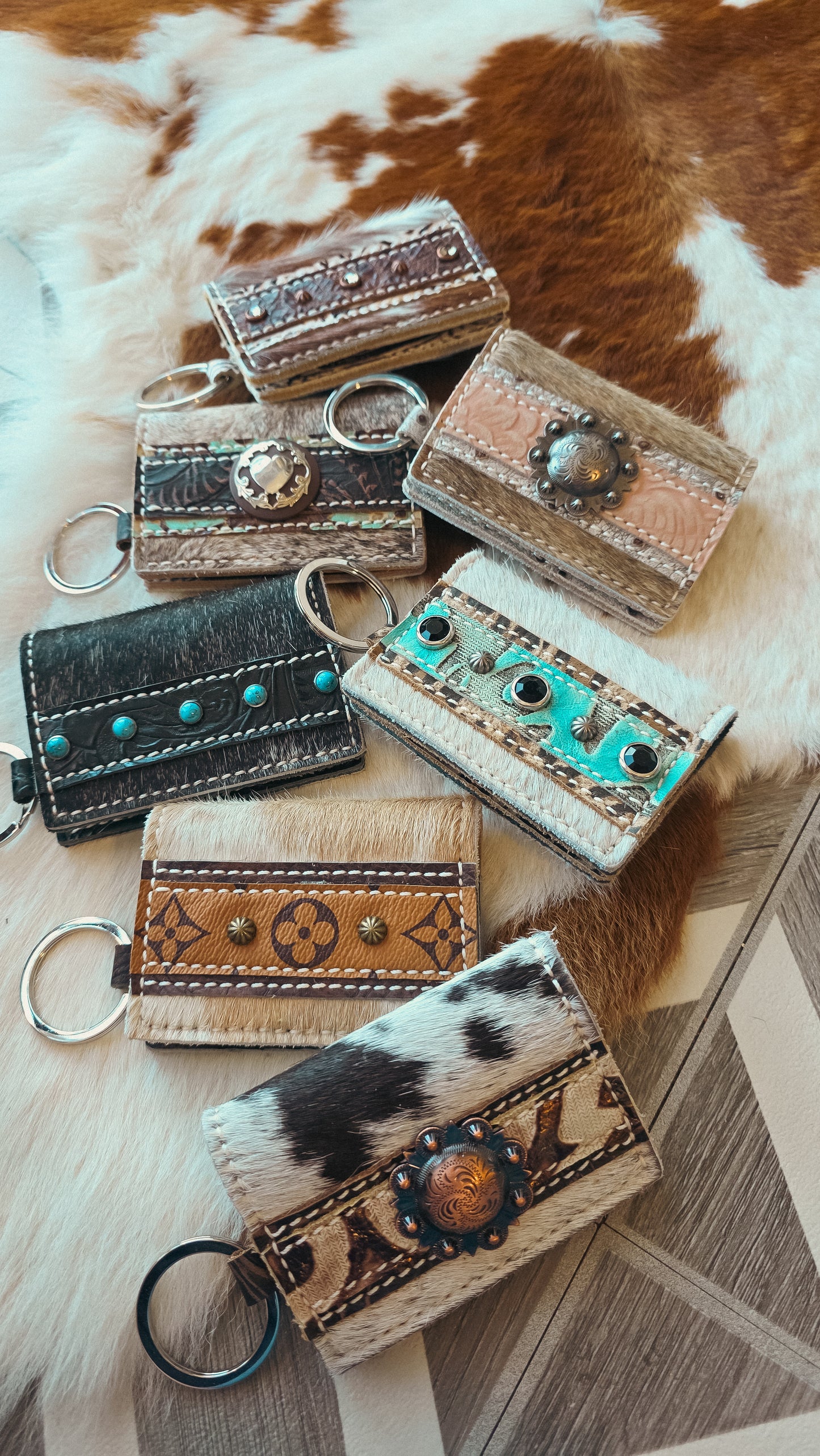 Cowhide card wallets