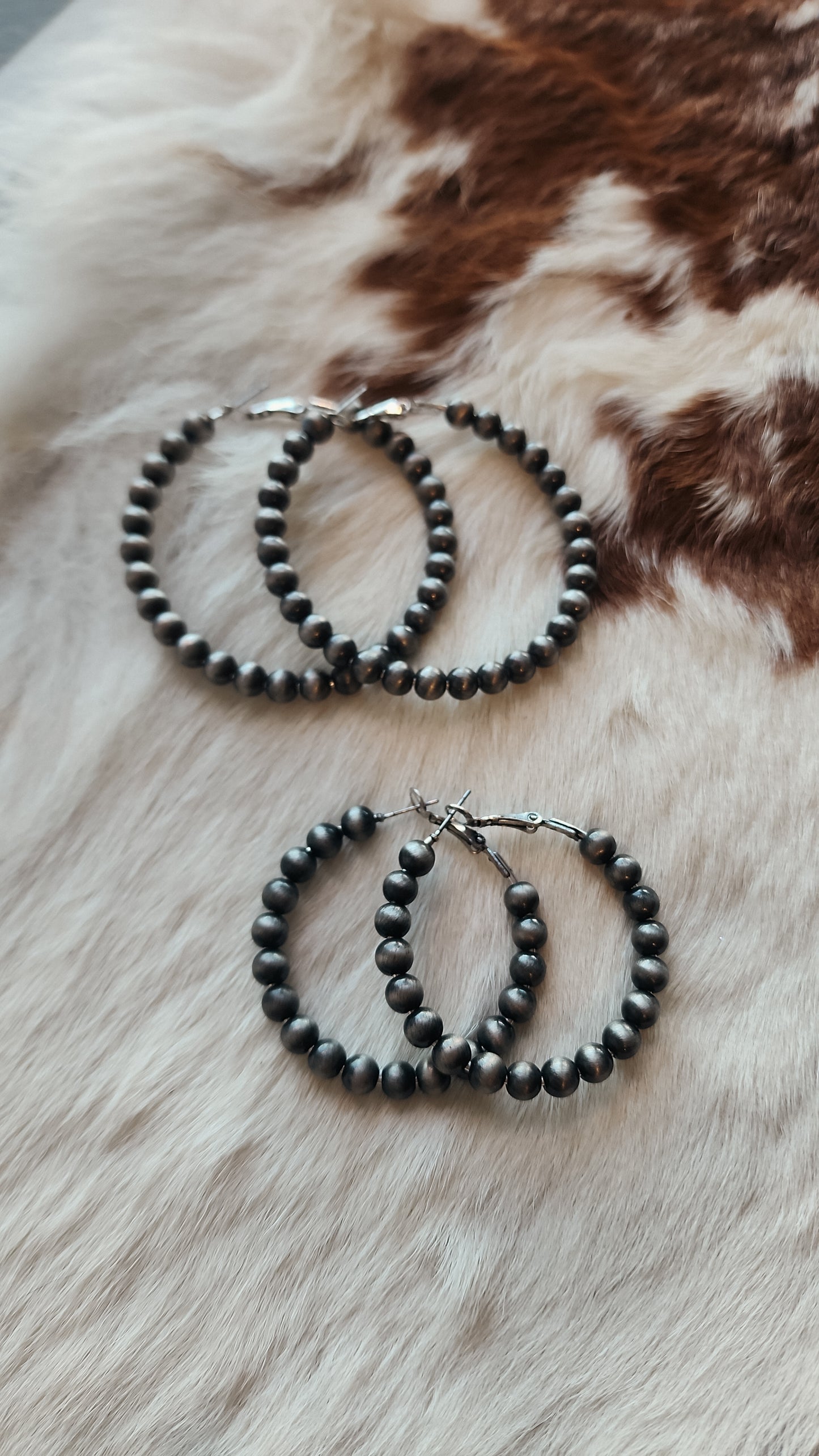 Navajo Pearl Hoop Earrings