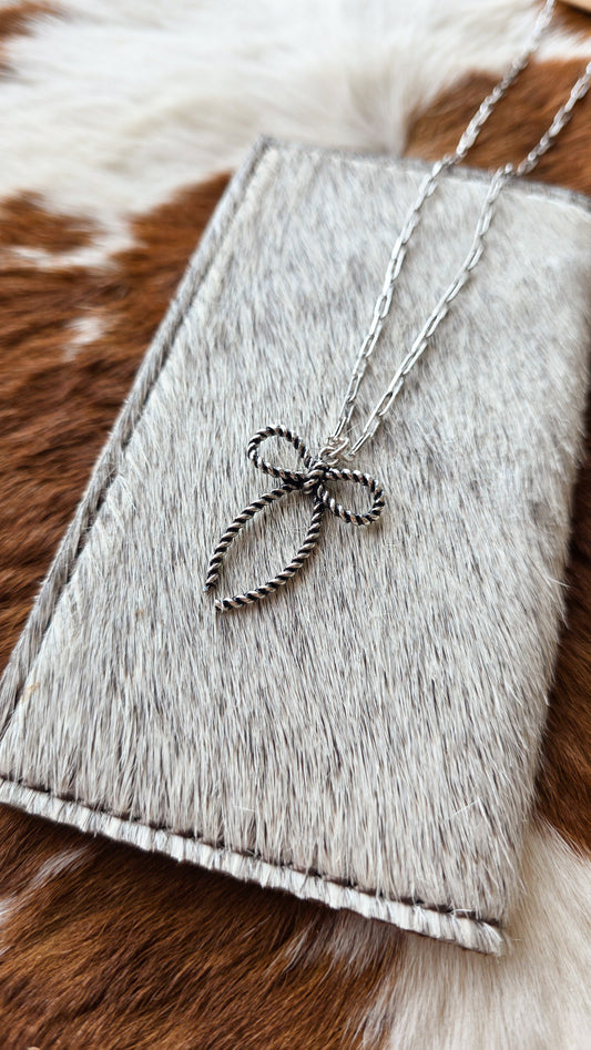 Rope Bow Necklace