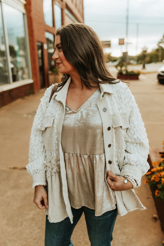 White Flower Shacket
