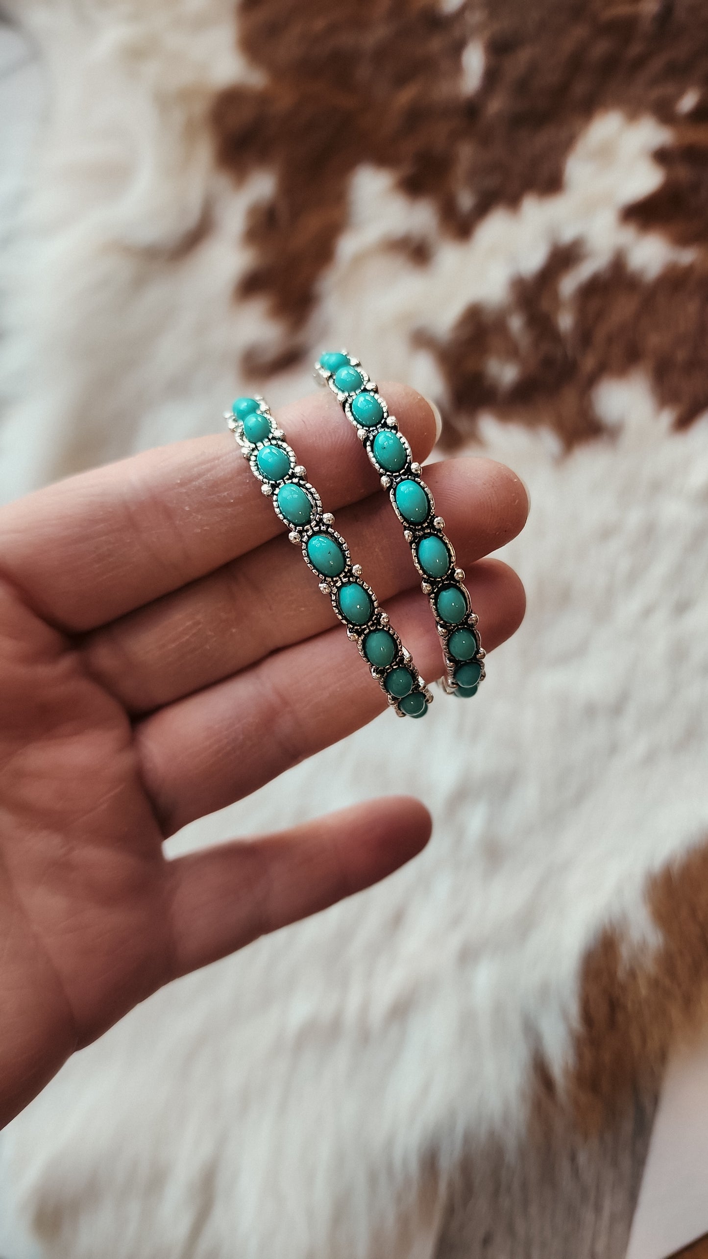 Turquoise Hoop Earrings