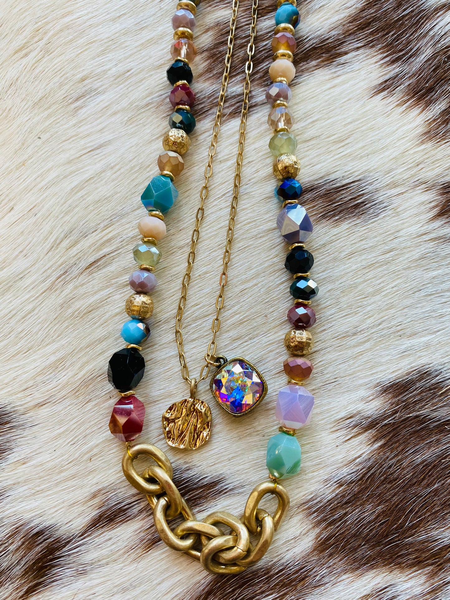 Multi color sparkle necklace