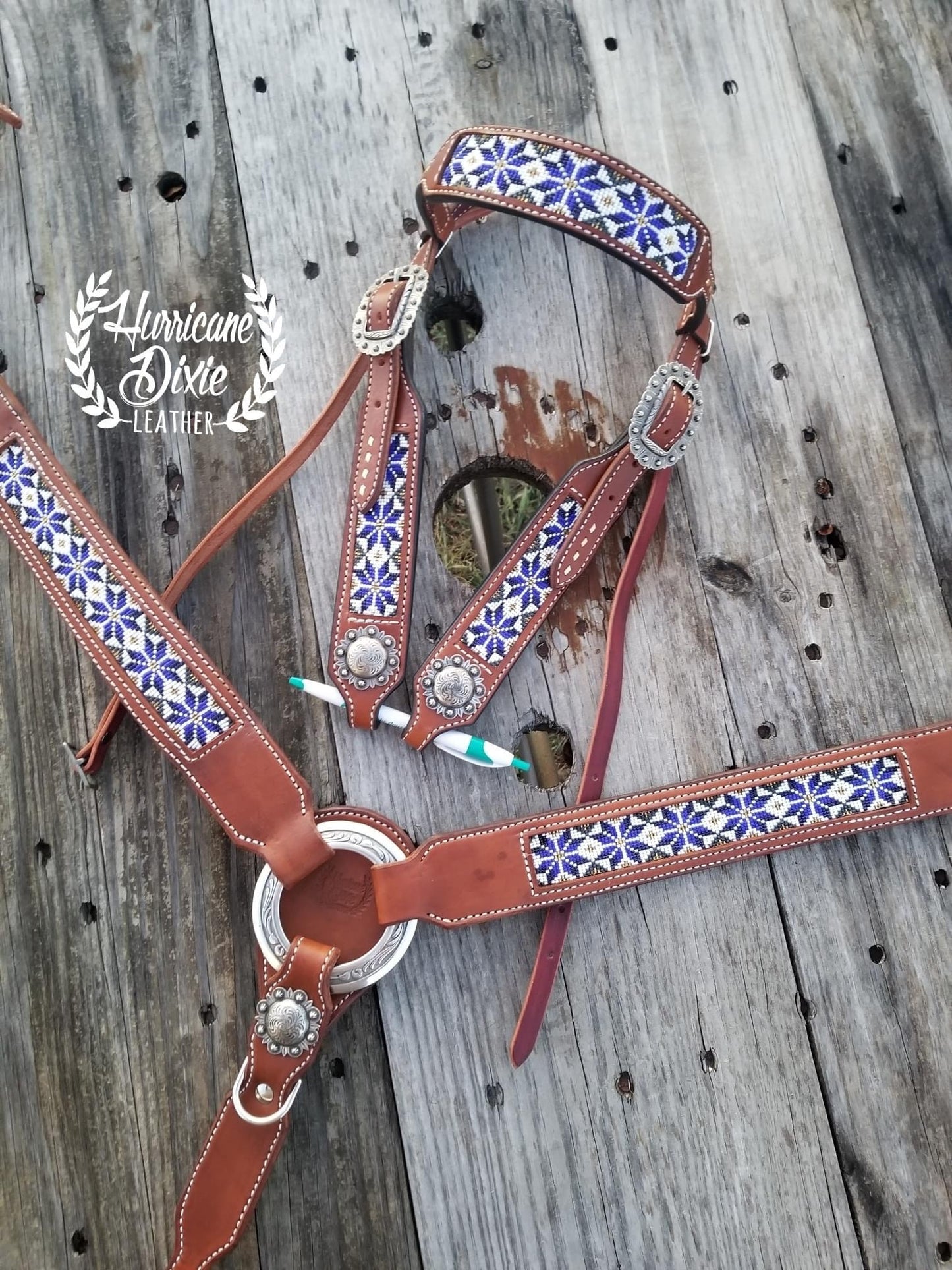 Blue And White Tack Set