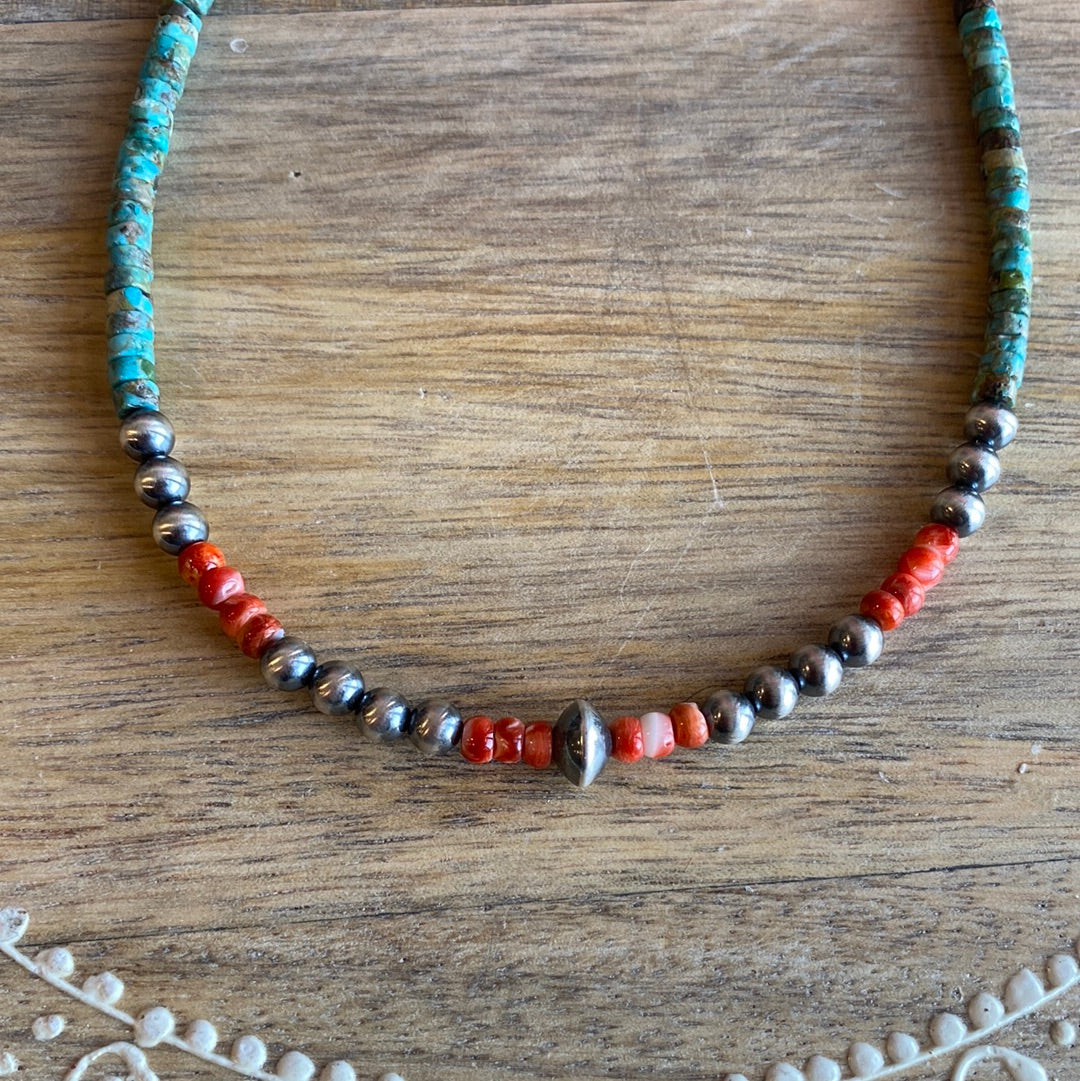 Navajo turquoise and spiny choker