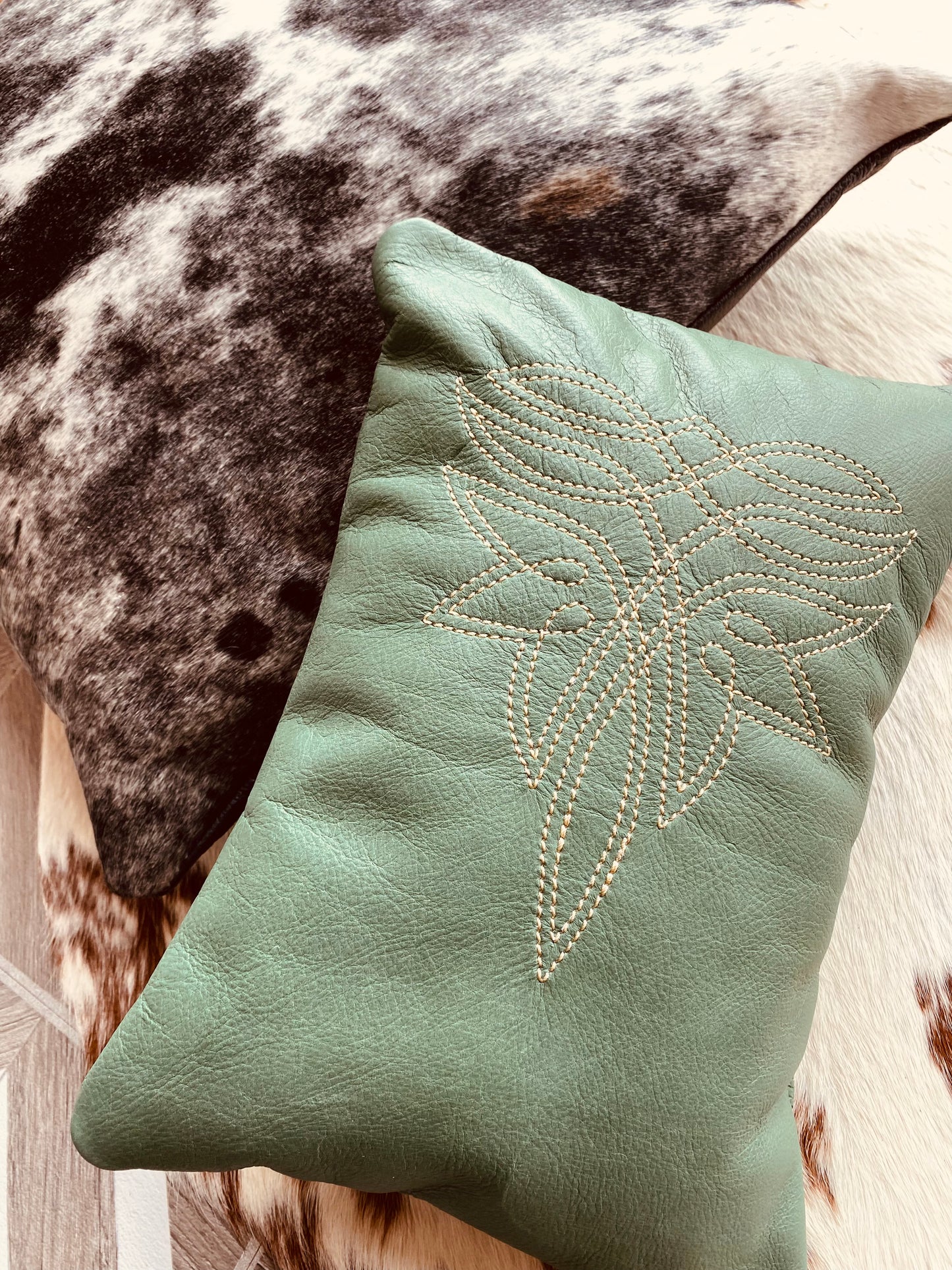 Boot stitched pillows